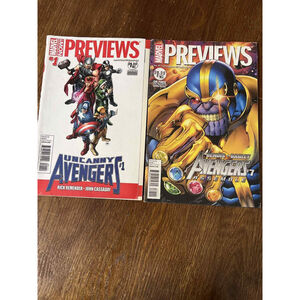 Marvel Previews Lot (2012) Uncanny Avengers #1 Preview & Avengers Assemble #7